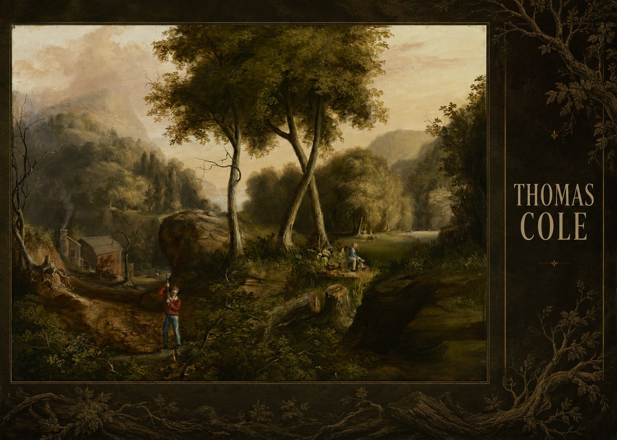 Thomas Cole The Hunter's Return I No4 - Affiche