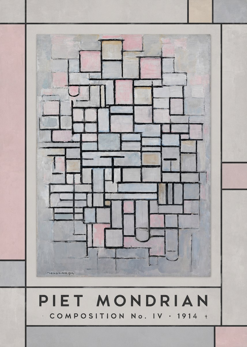 Piet Mondrian Composition No. Iv • 1914 No1 - Affiche
