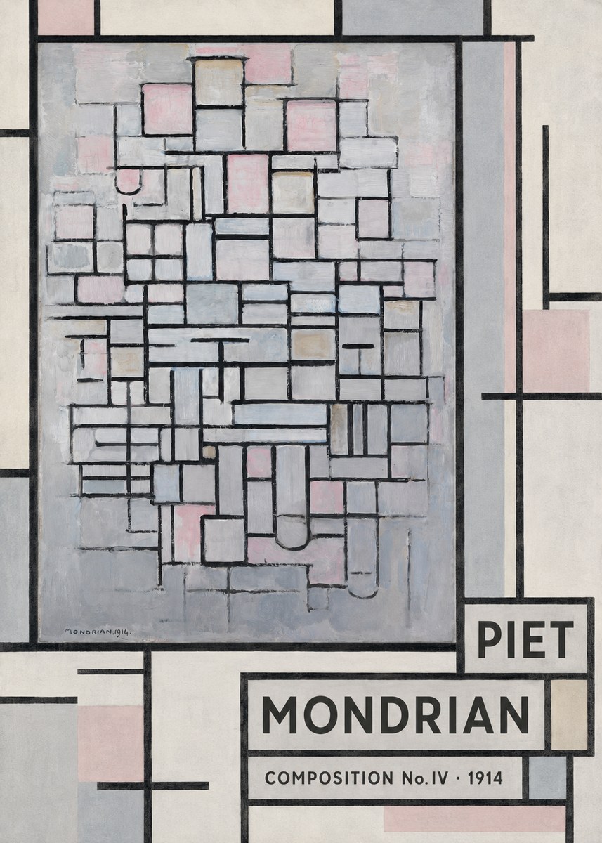 Piet Mondrian Composition No. Iv • 1914 No5 - Affiche