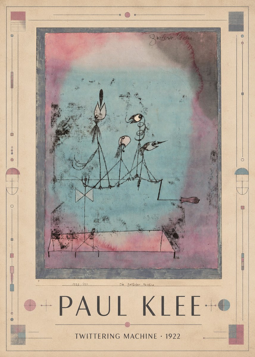 Paul Klee Twittering Machine No1 - Affiche