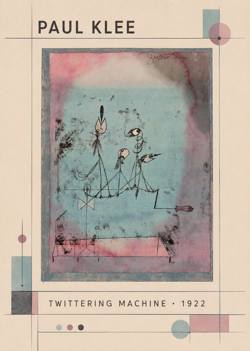 Paul Klee Twittering Machine No4 - Affiche