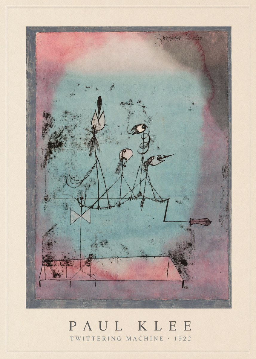 Paul Klee Twittering Machine No5 - Affiche