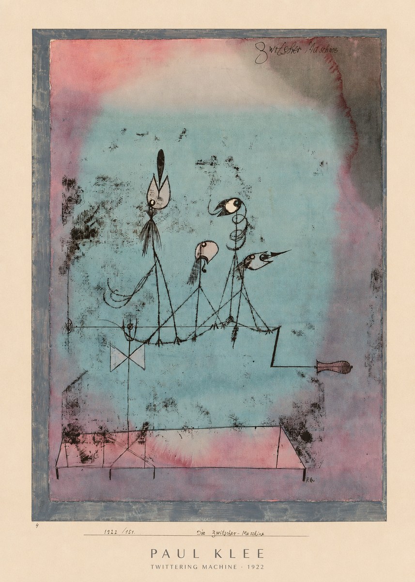 Paul Klee Twittering Machine No6 - Affiche