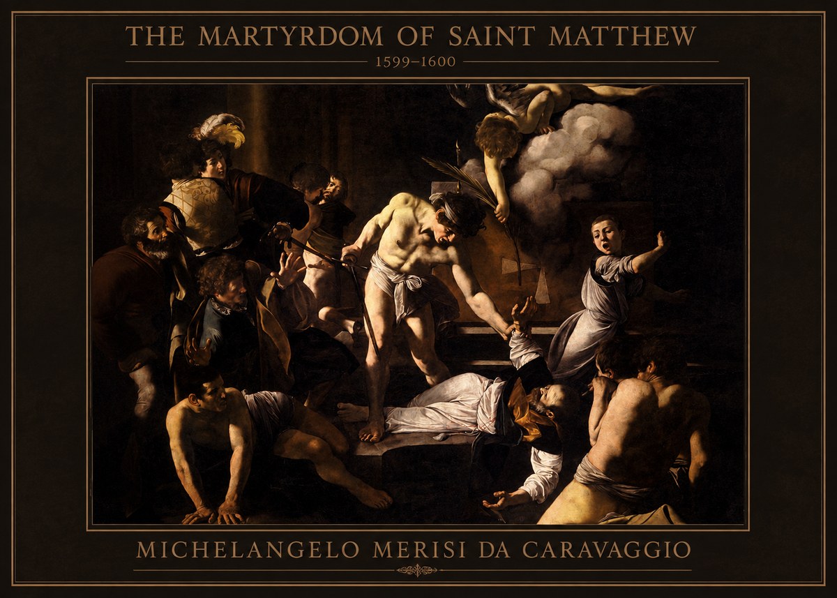 Michelangelo Merisi da Caravaggio The Martyrdom of Saint Matthew No4 - Affiche