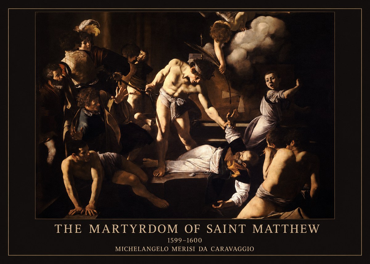 Michelangelo Merisi da Caravaggio The Martyrdom of Saint Matthew No6 - Affiche