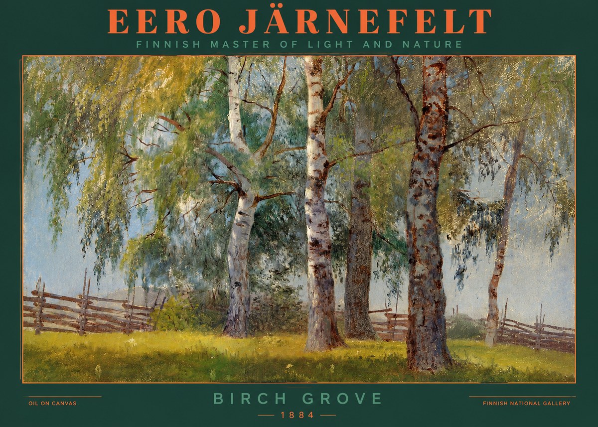 Eero Järnefelt Birch Grove No2 - Affiche