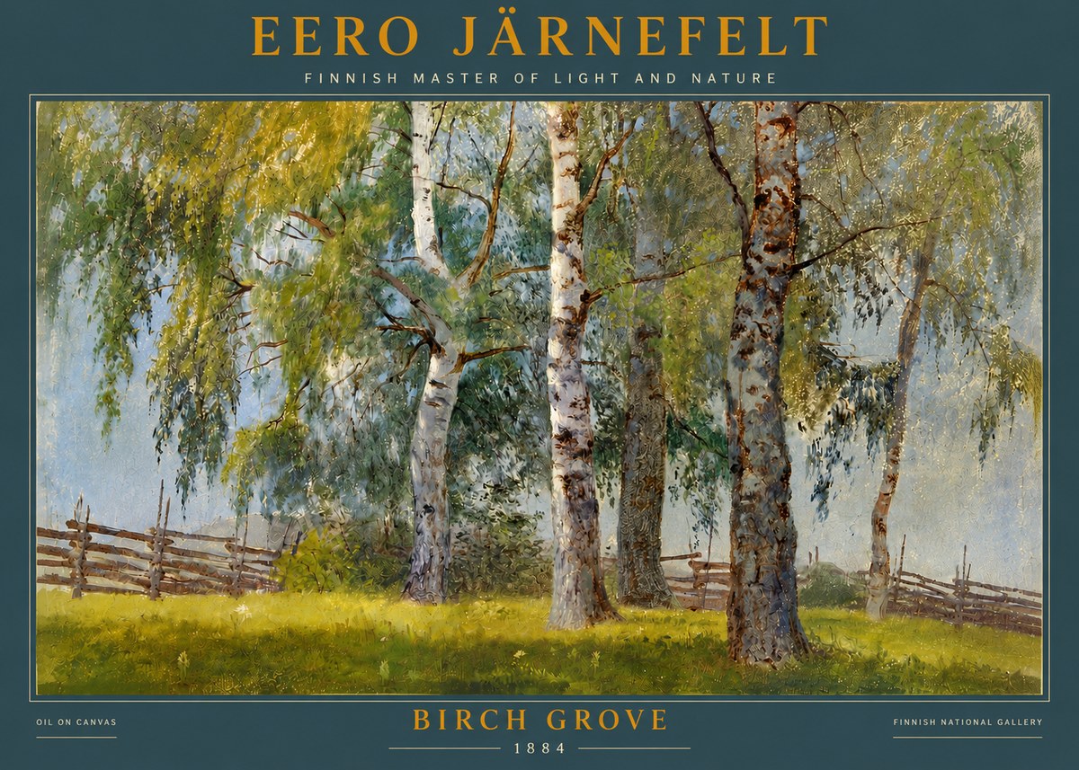 Eero Järnefelt Birch Grove No4 - Affiche