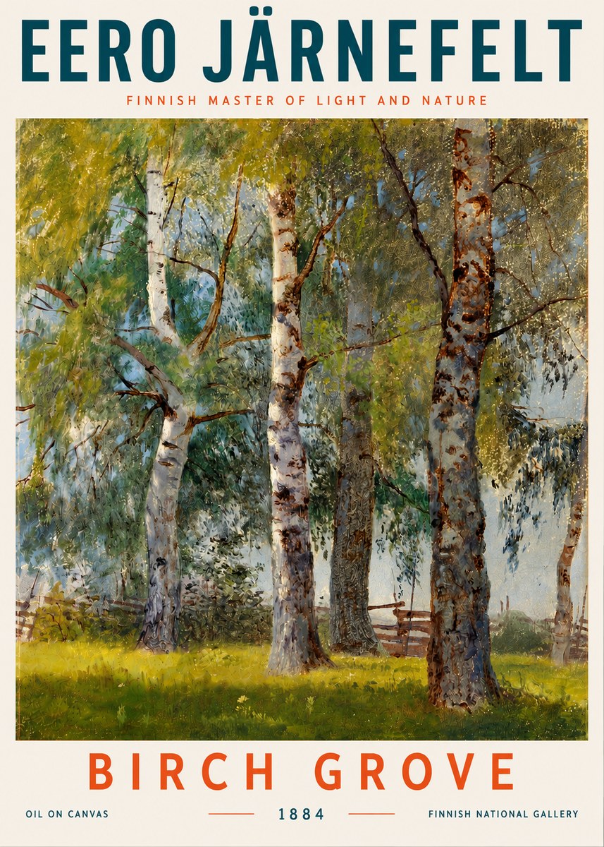 Eero Järnefelt Birch Grove No5 - Affiche