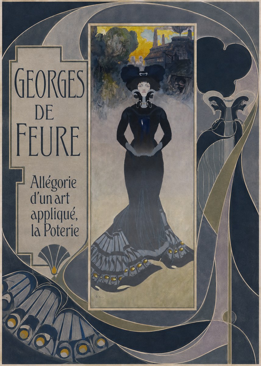 Georges de Feure Allégorie D'un Art Appliqué, La Poterie No5 - Affiche