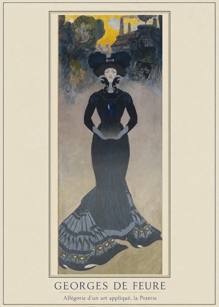 Georges de Feure Allégorie D'un Art Appliqué, La Poterie No6 - Affiche