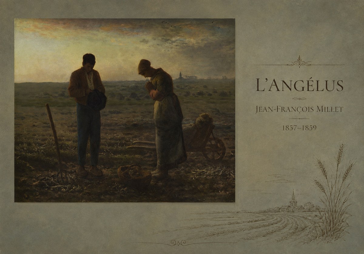 Jean-François Millet L'angélus I No4 - Affiche