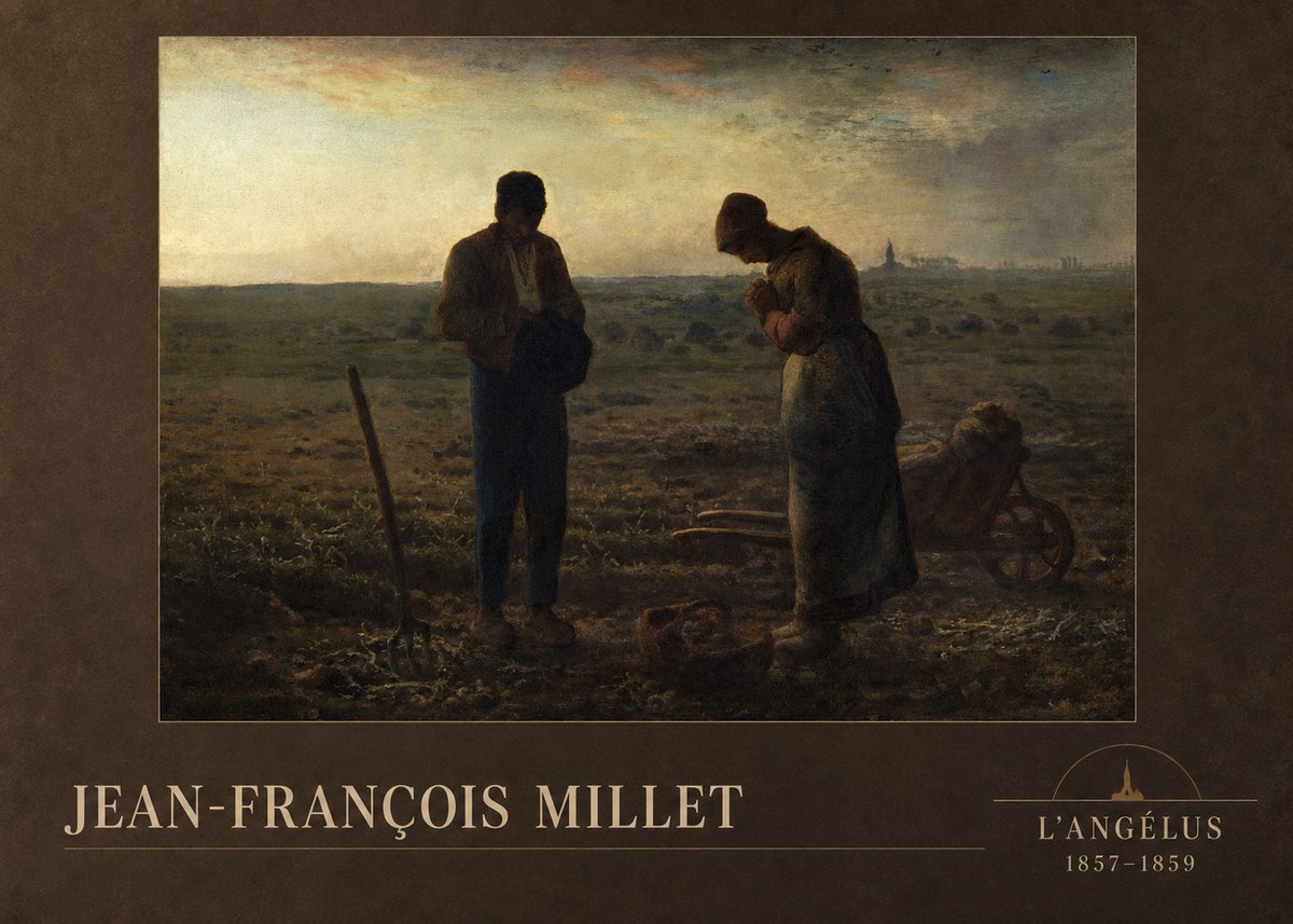 Jean-François Millet L'angélus II No2 - Affiche