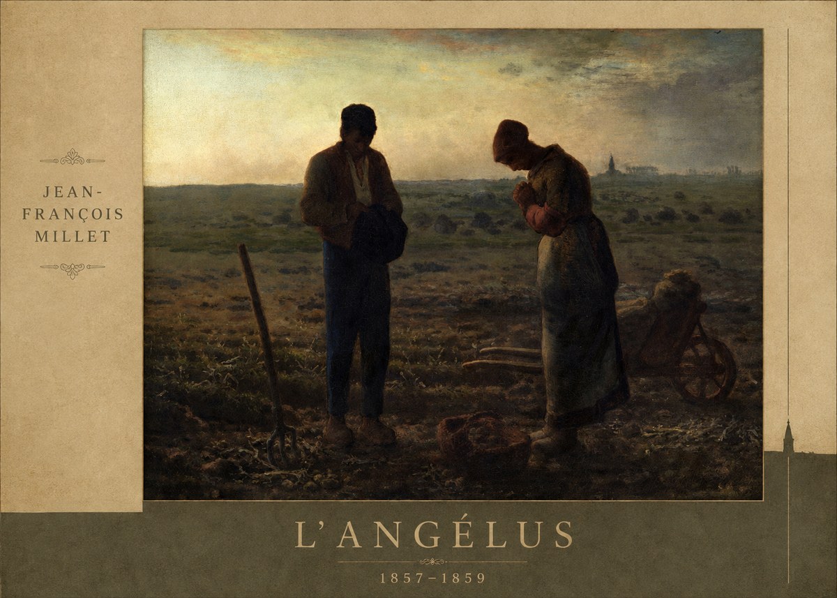 Jean-François Millet L'angélus II No3 - Affiche