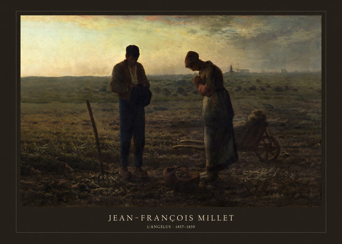 Jean-François Millet L'angélus II No4 - Affiche