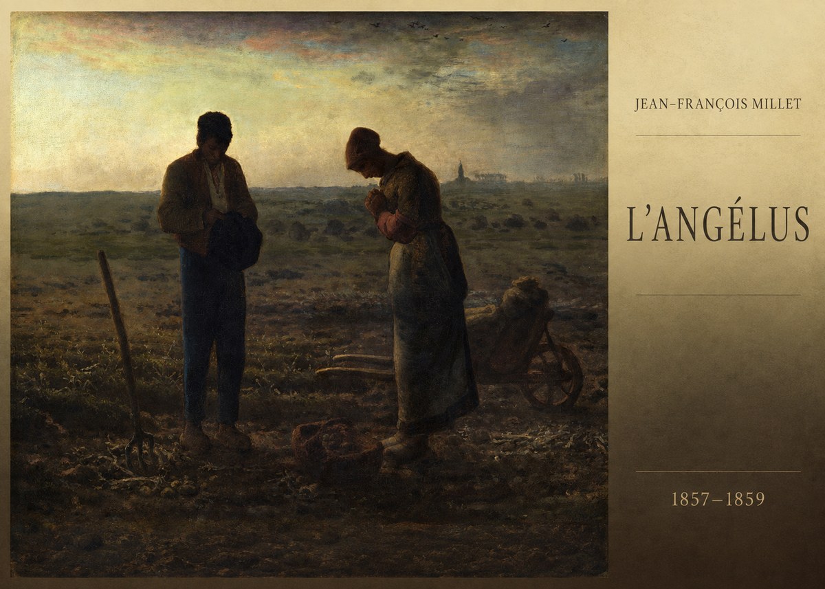 Jean-François Millet L'angélus II No6 - Affiche