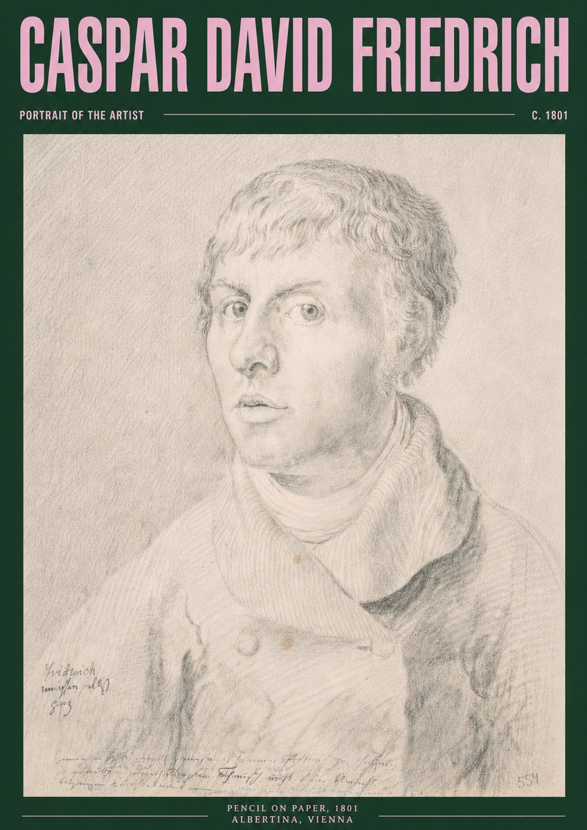 Caspar David Friedrich Portrait of the Artist No3 - Affiche