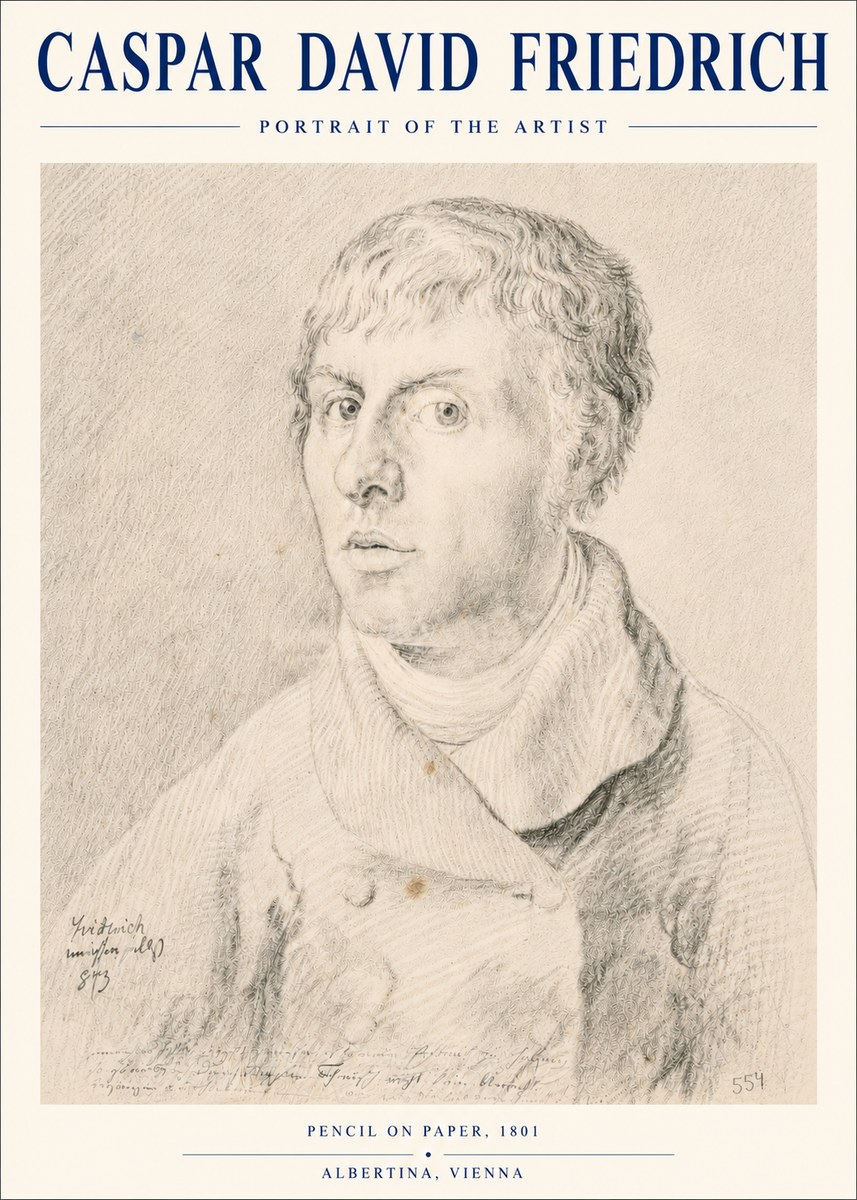 Caspar David Friedrich Portrait of the Artist No4 - Affiche