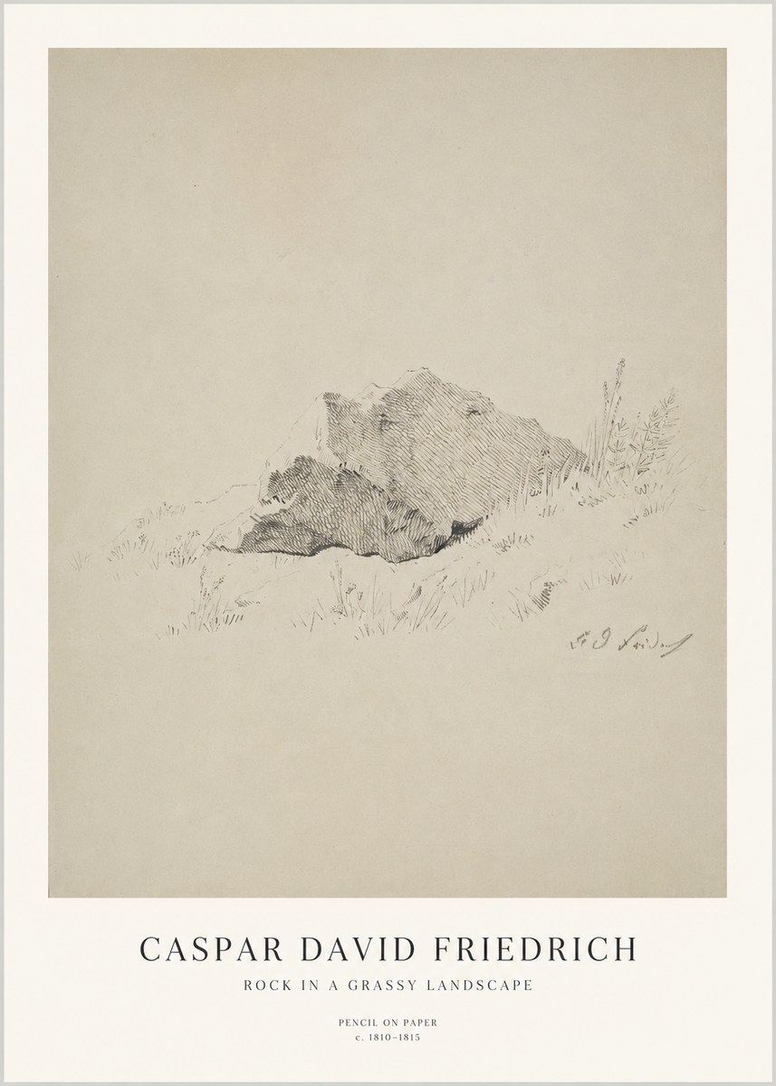 Caspar David Friedrich Rock Study No3 - Affiche