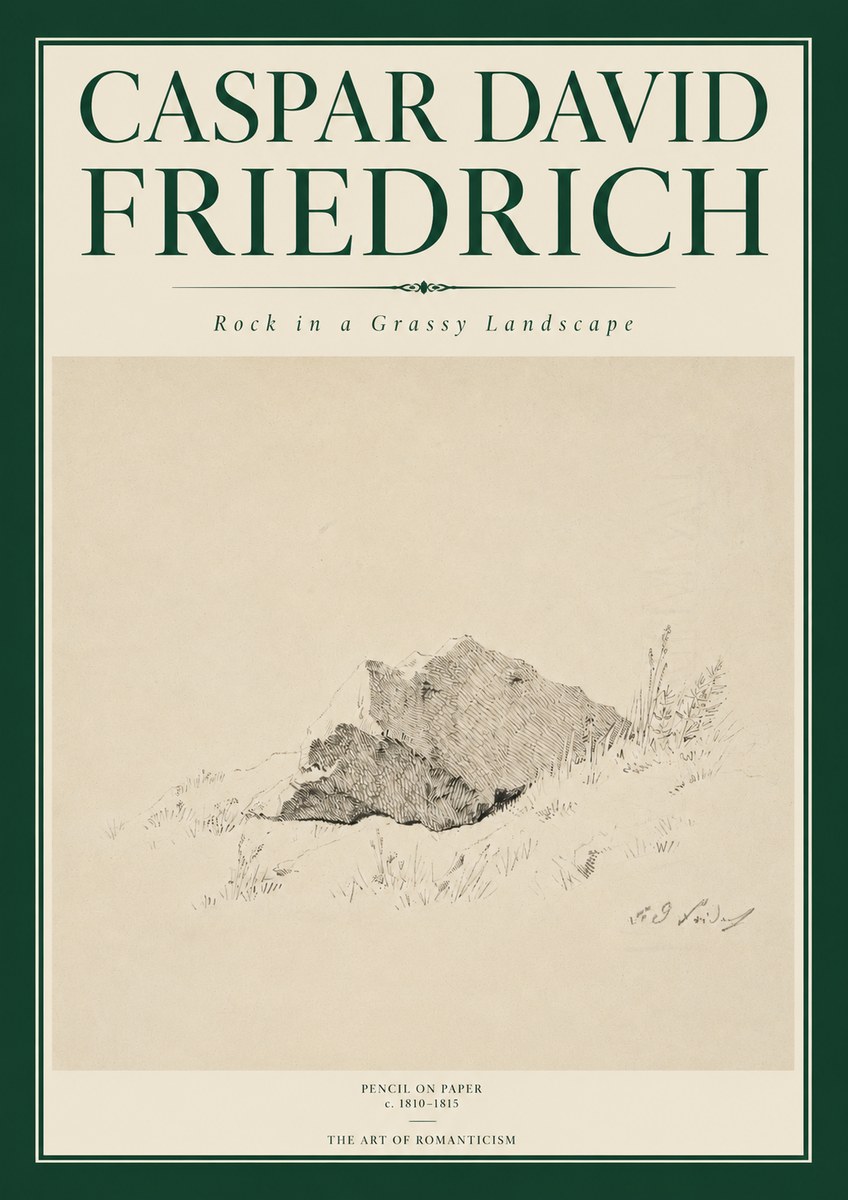 Caspar David Friedrich Rock Study No6 - Affiche