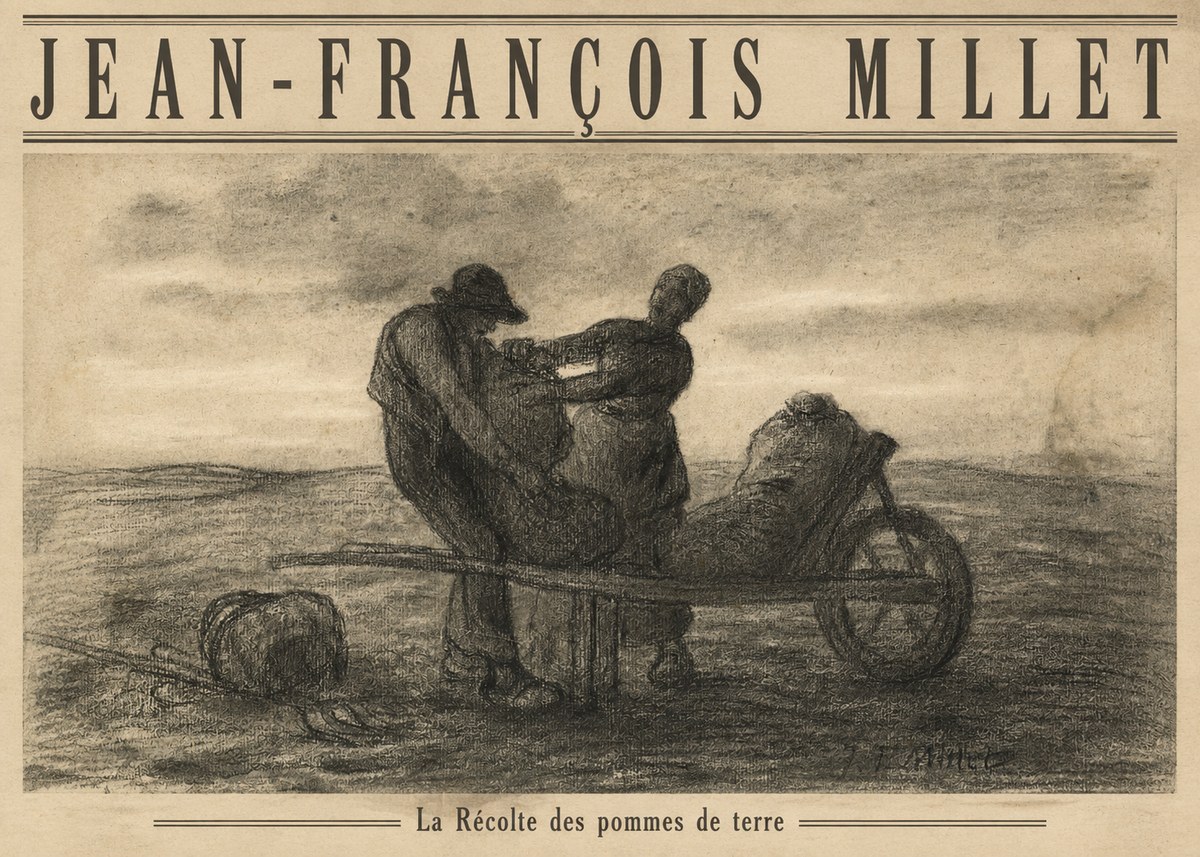 Jean-François Millet La Récolte Des Pommes De Terre No4 - Affiche