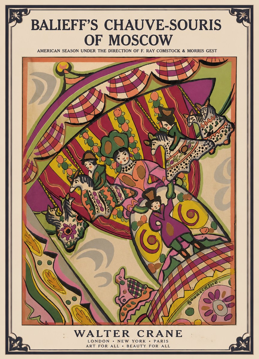Walter Crane Balieff's Chauve-souris of Moscow No1 - Affiche