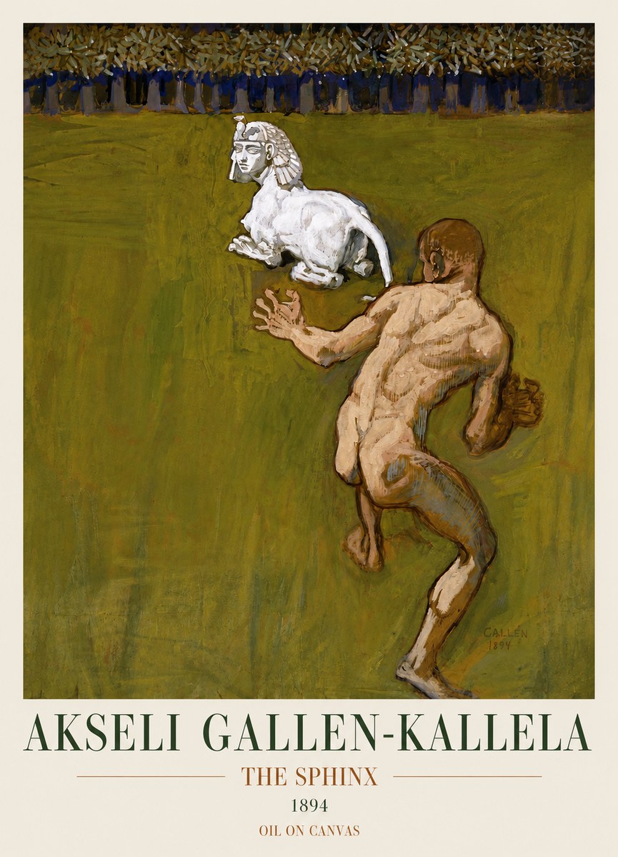 Akseli Gallen-Kallela Väinämöinen's Kantele No4 - Affiche