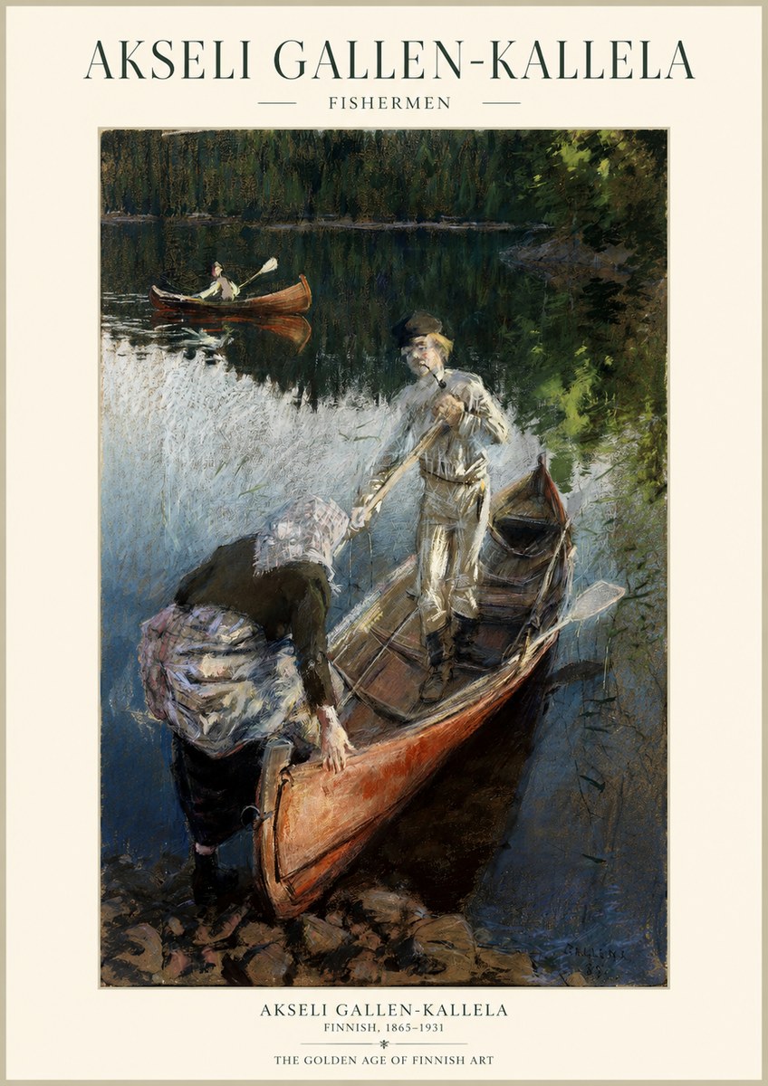 Akseli Gallen-Kallela Fishermen No1 - Affiche