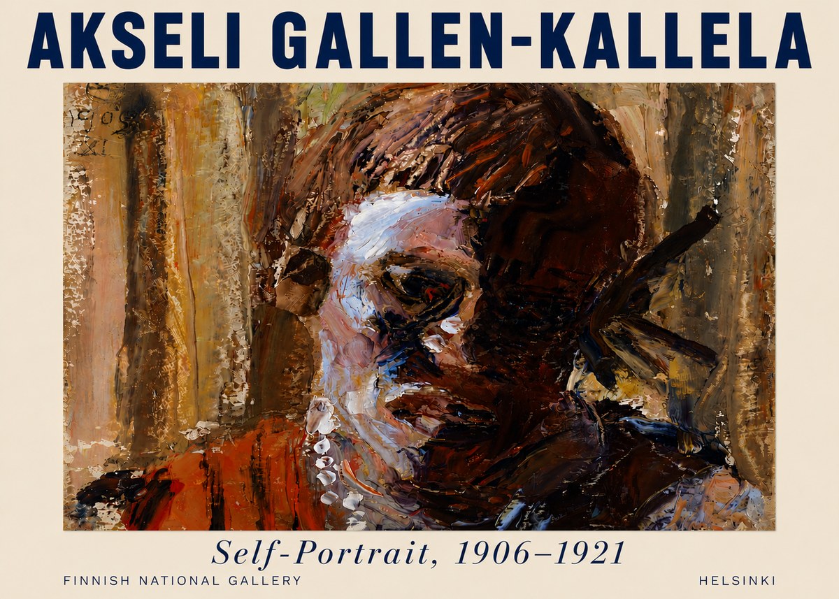 Akseli Gallen-Kallela Self-portrait, 1906-1921 No4 - Affiche