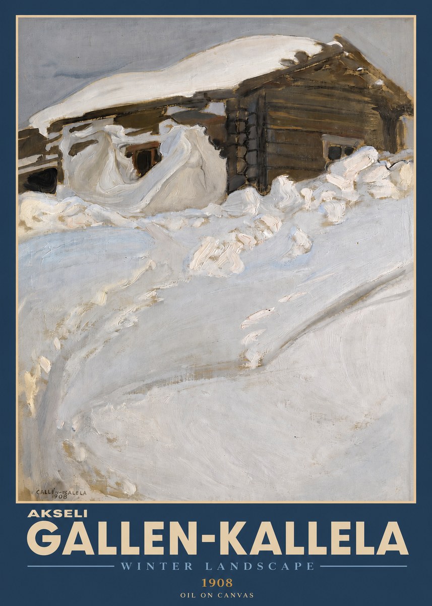 Akseli Gallen-Kallela Winter Landscape II No2 - Affiche