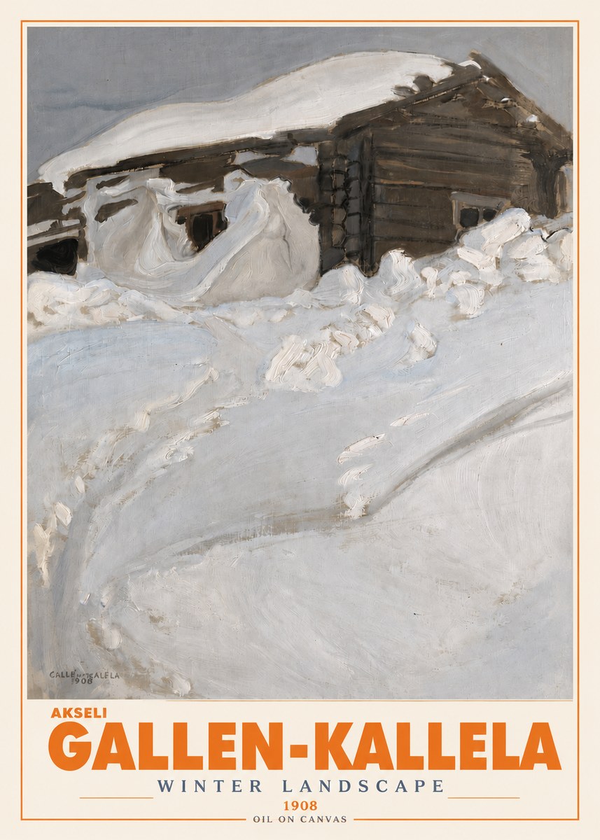 Akseli Gallen-Kallela Winter Landscape II No3 - Affiche