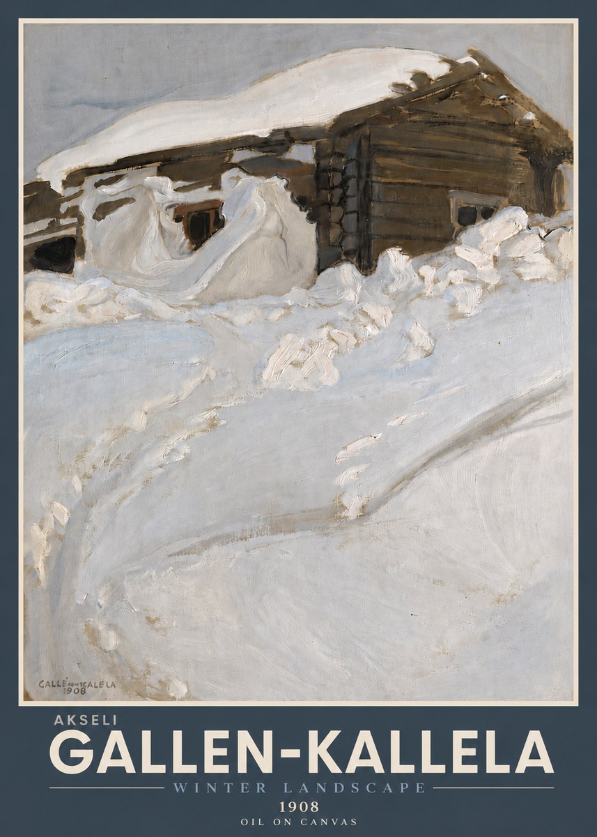 Akseli Gallen-Kallela Winter Landscape II No4 - Affiche