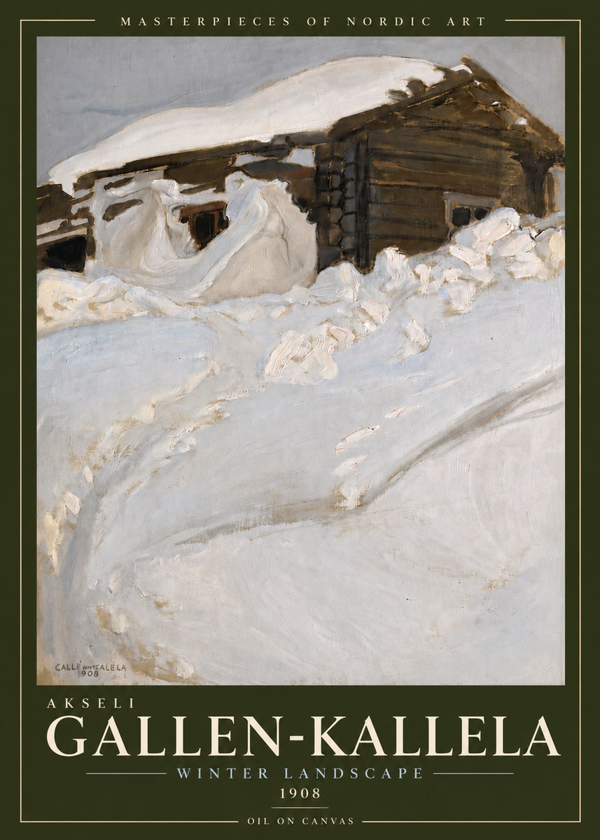Akseli Gallen-Kallela Winter Landscape II No5 - Affiche