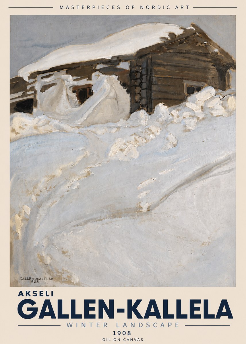 Akseli Gallen-Kallela Winter Landscape II No6 - Affiche