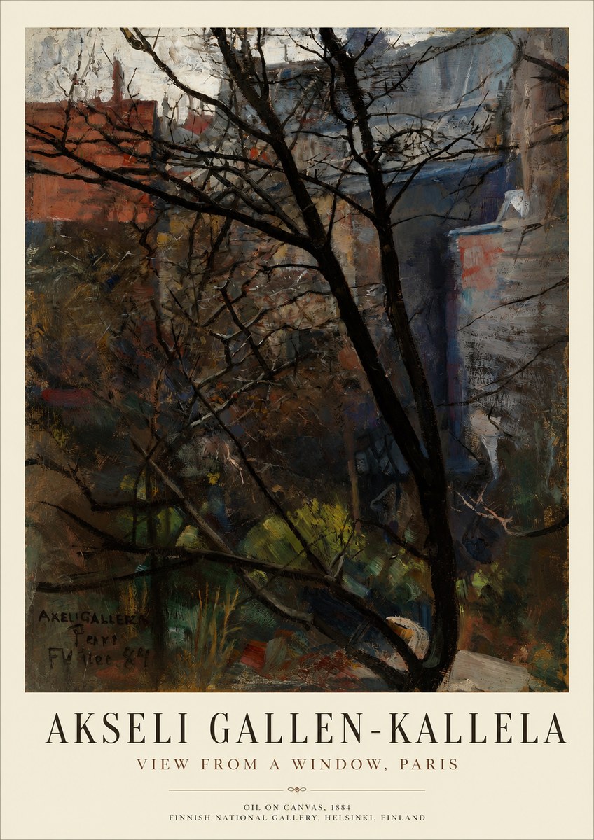 Akseli Gallen-Kallela The Bare Trees, Paris No4 - Affiche