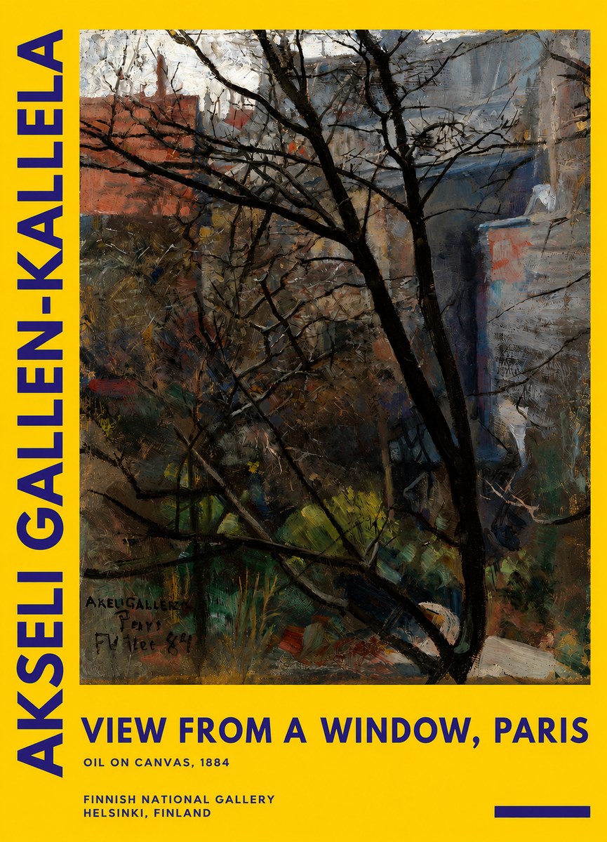 Akseli Gallen-Kallela The Bare Trees, Paris No5 - Affiche