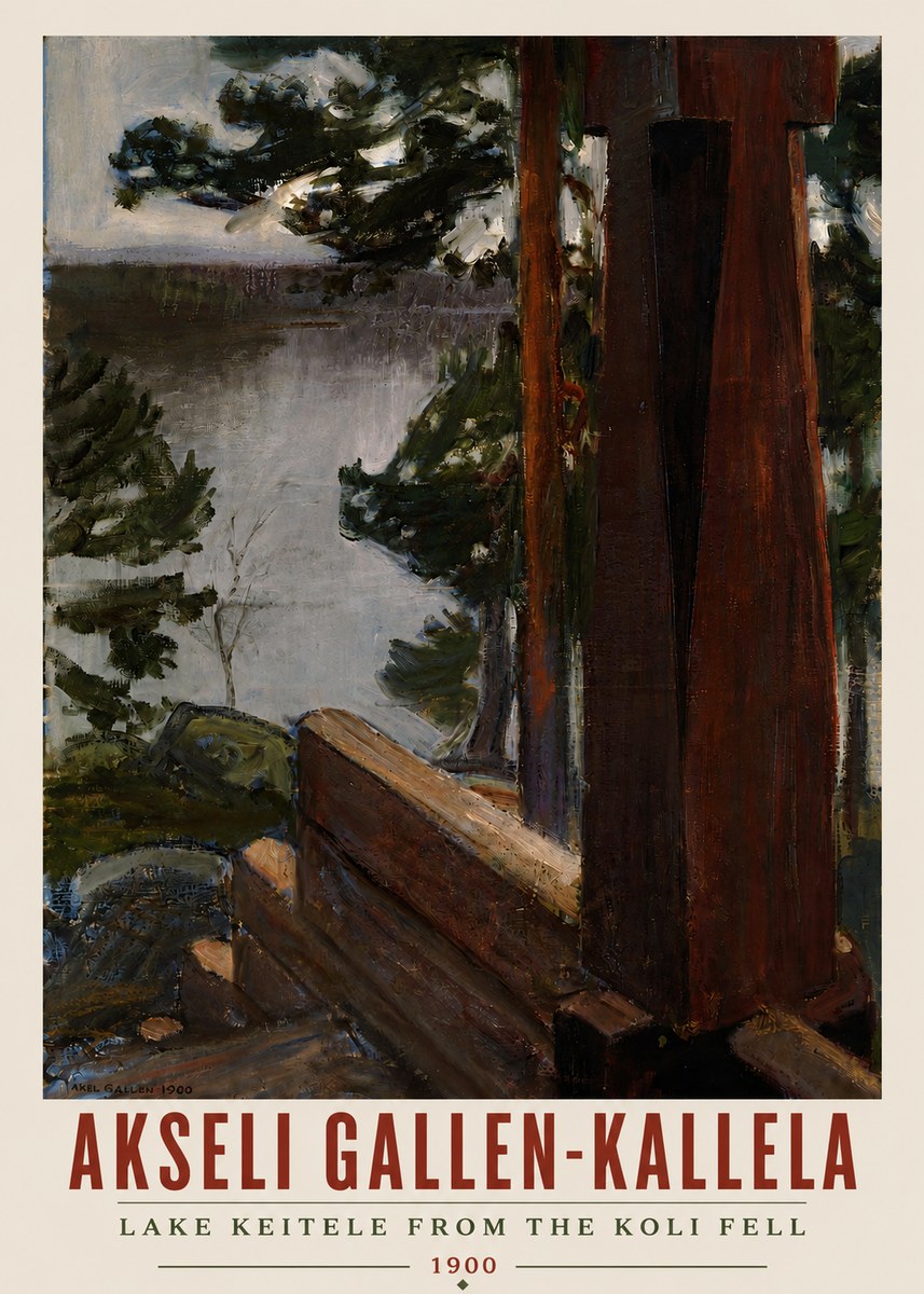 Akseli Gallen-Kallela Lake Keitele from the Koli Fell No4 - Affiche