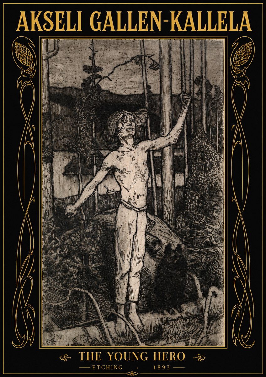 Akseli Gallen-Kallela The Young Hero No2 - Affiche