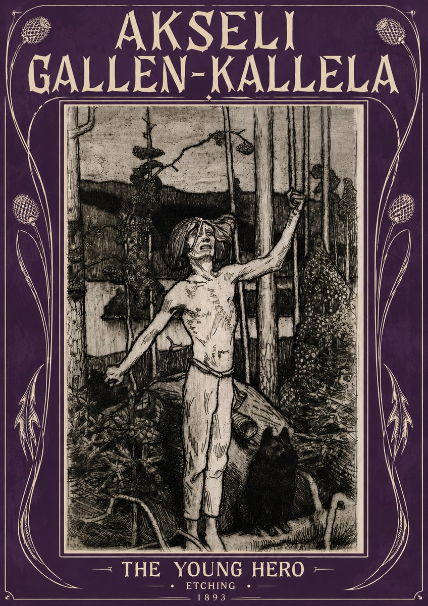 Akseli Gallen-Kallela The Young Hero No5 - Affiche
