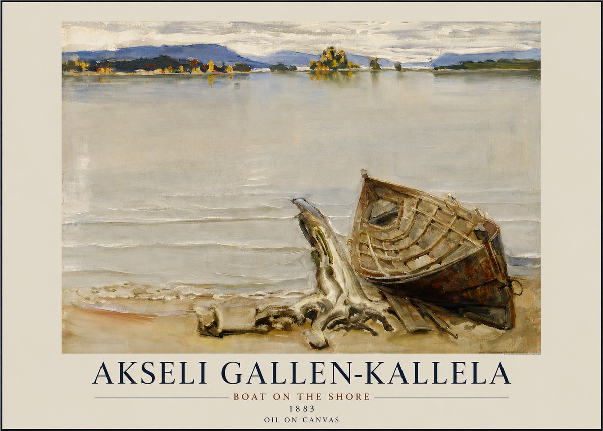 Akseli Gallen-Kallela Boat on the Shore No3 - Affiche