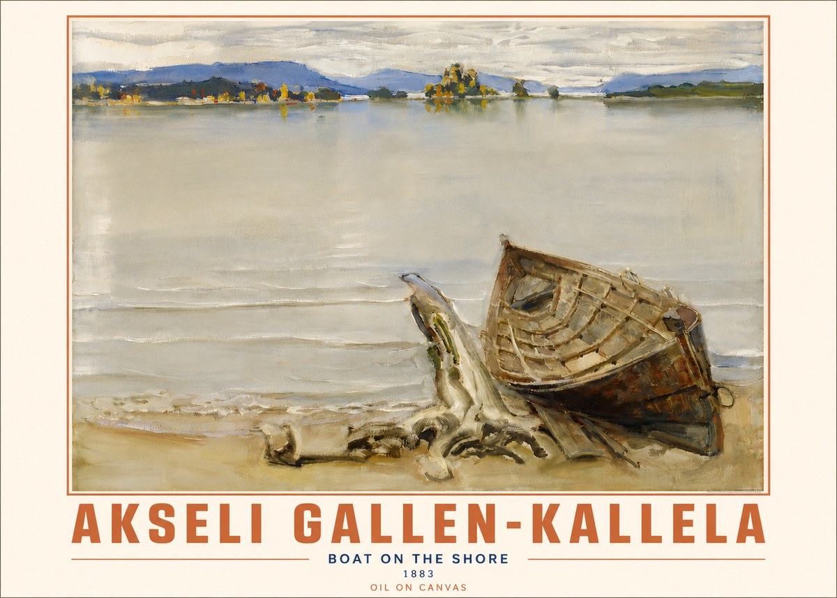 Akseli Gallen-Kallela Boat on the Shore No4 - Affiche