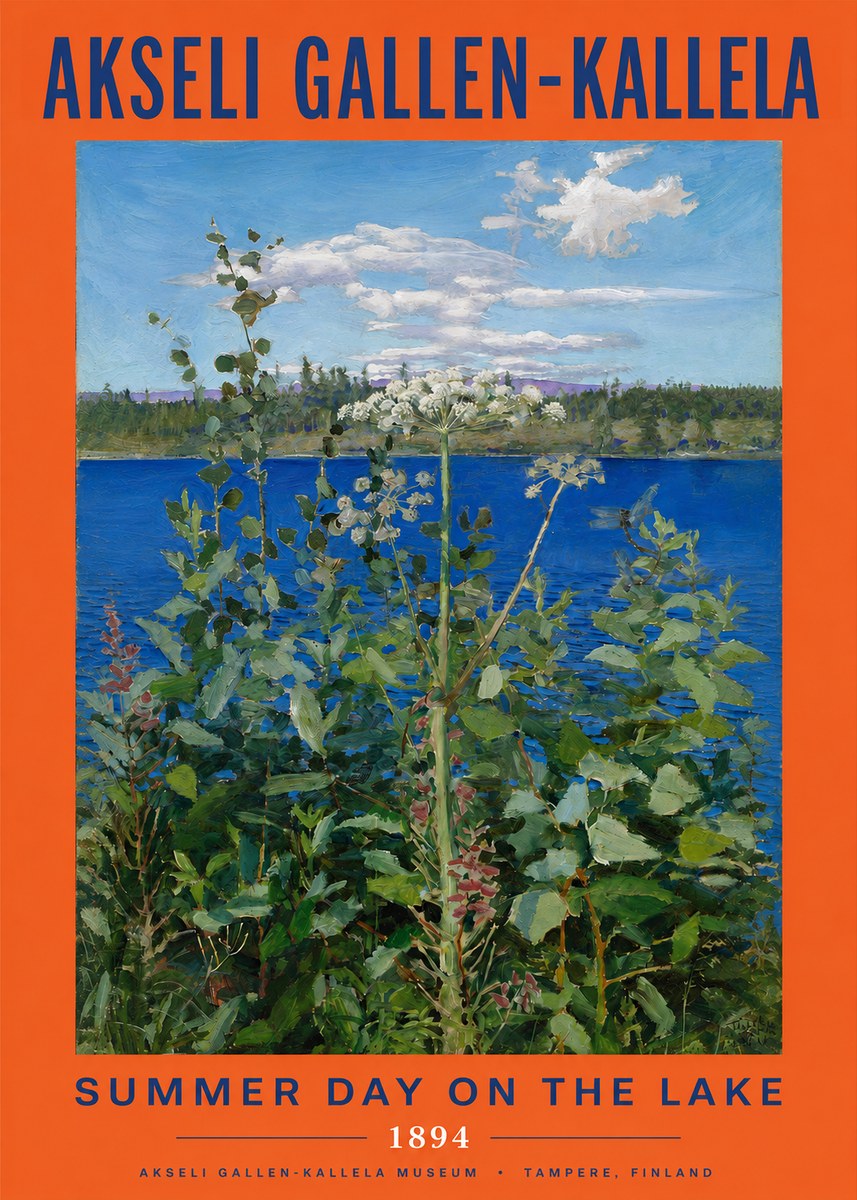 Akseli Gallen-Kallela Summer Day on the Lake No2 - Affiche