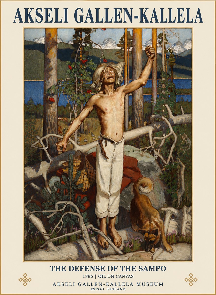 Akseli Gallen-Kallela The Defense of the Sampo No1 - Affiche