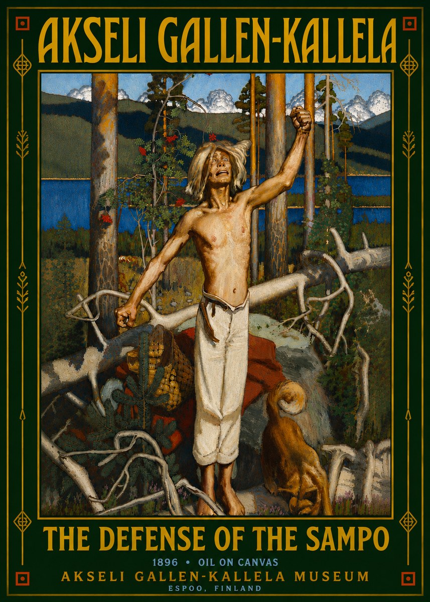 Akseli Gallen-Kallela The Defense of the Sampo No6 - Affiche