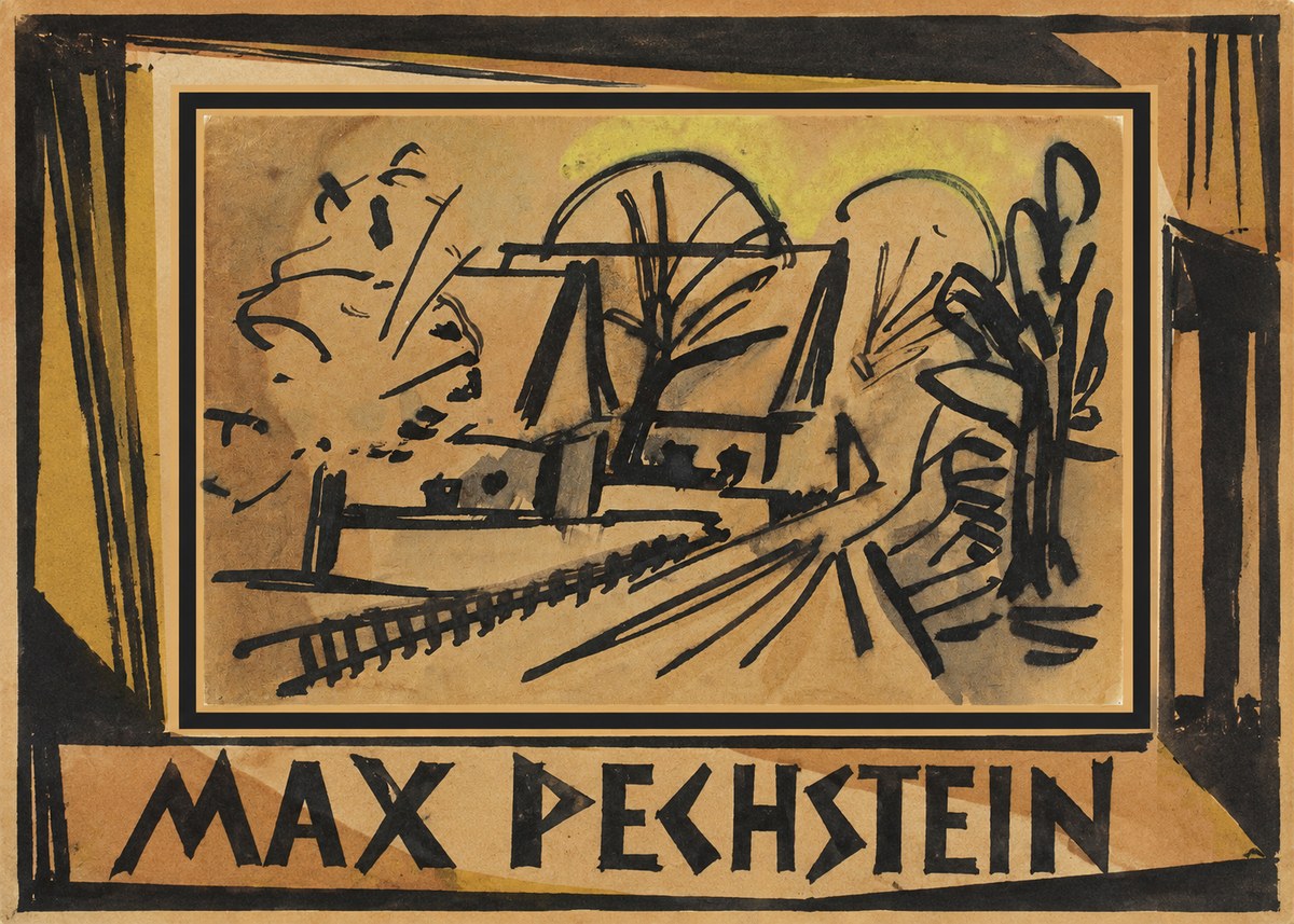 Max Pechstein Abstract Village Landscape No1 - Affiche