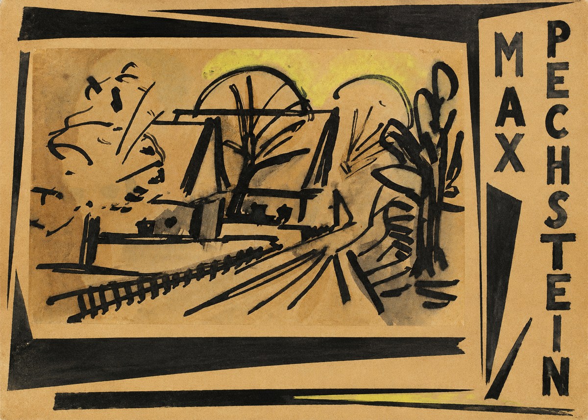 Max Pechstein Abstract Village Landscape No2 - Affiche