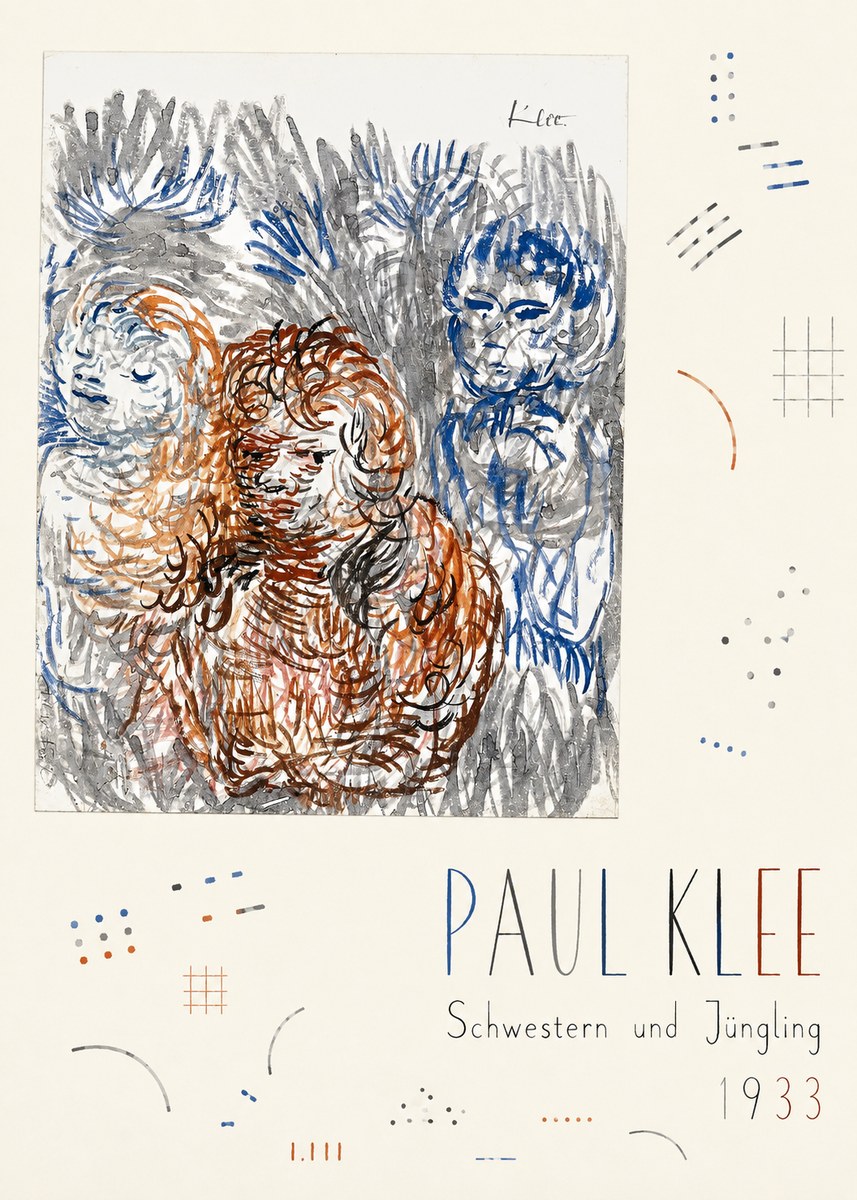Paul Klee Schwestern Und Jüngling No5 - Affiche