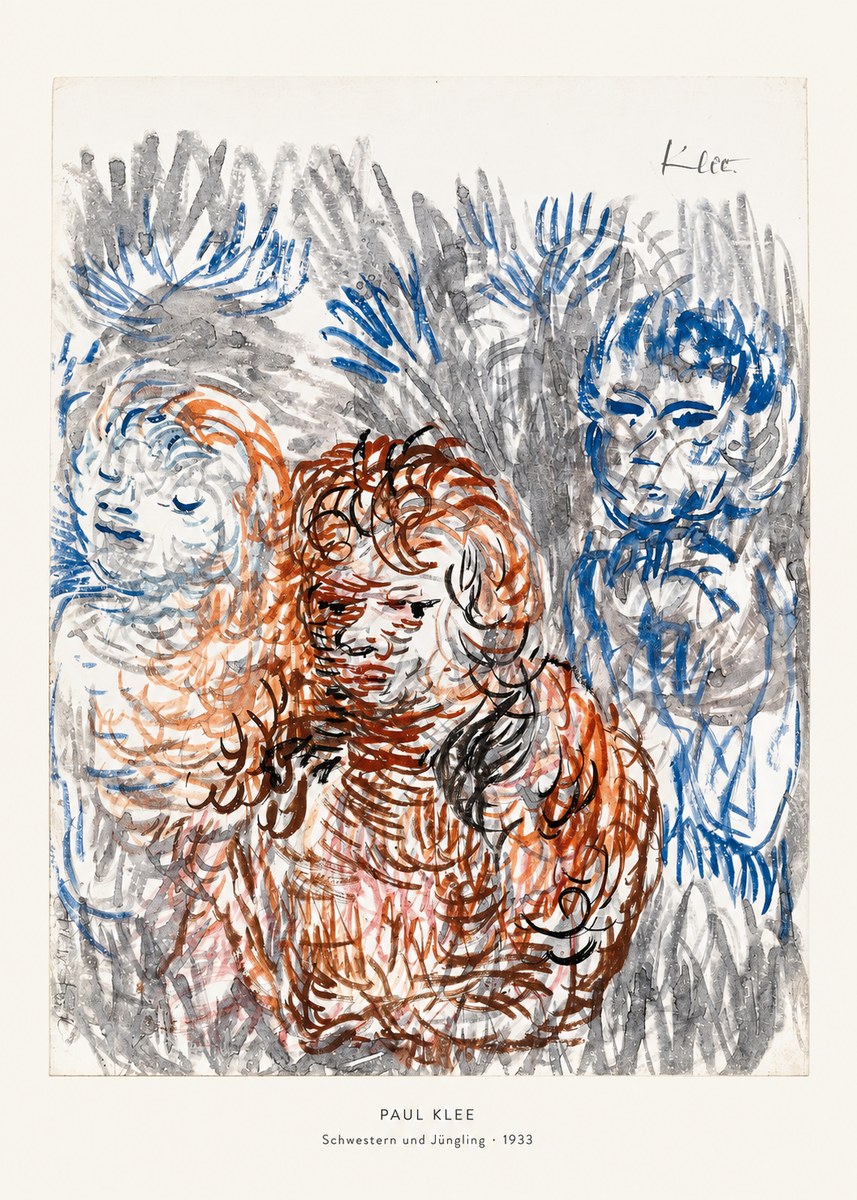 Paul Klee Schwestern Und Jüngling No6 - Affiche