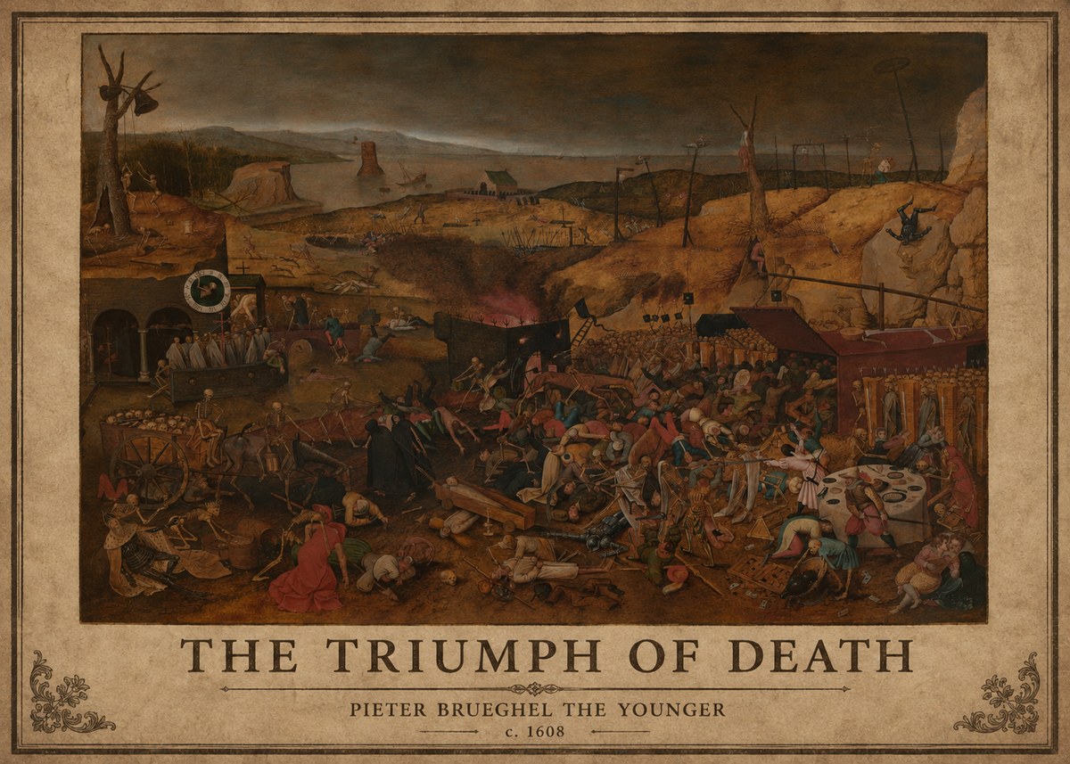 Pieter Bruegel The Triumph of Death II No3 - Affiche