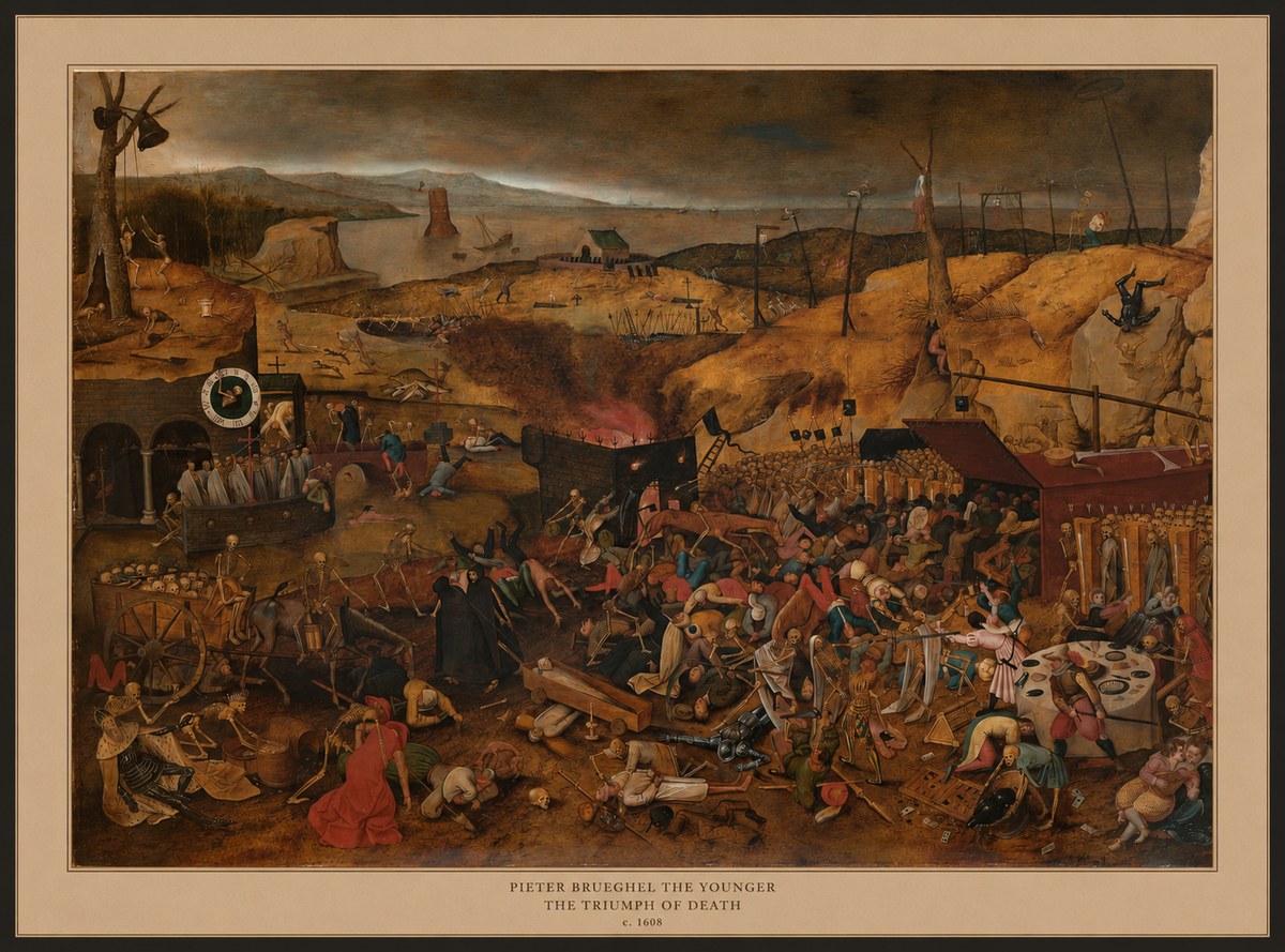 Pieter Bruegel The Triumph of Death II No6 - Affiche