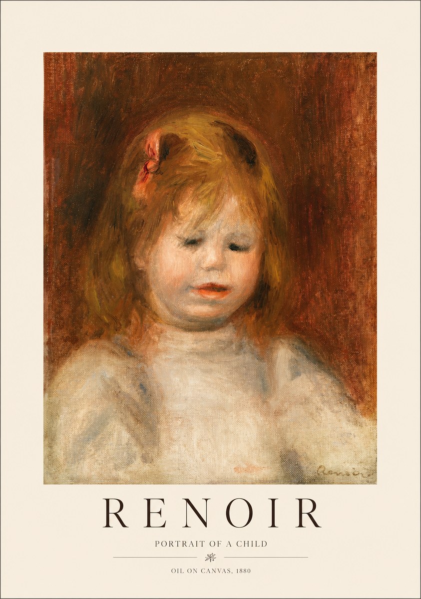 Renoir Portrait of a Child I No1 - Affiche